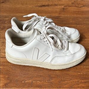 Veja Off-White Leather Sneakers